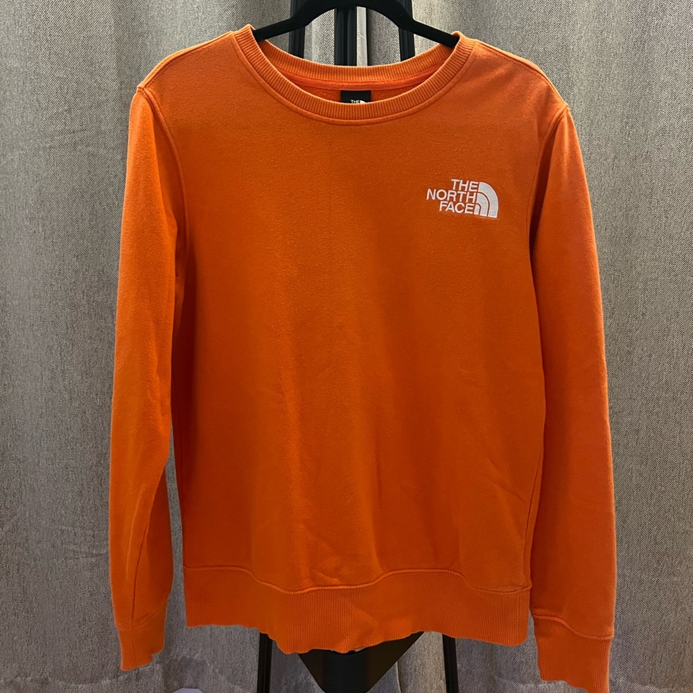 The North Face Orange Cotton-Blend Crewneck Sweater – Unisex Oversized XS
